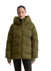 Daunenjacke mit Kapuze - 490-mossy olive - Grün