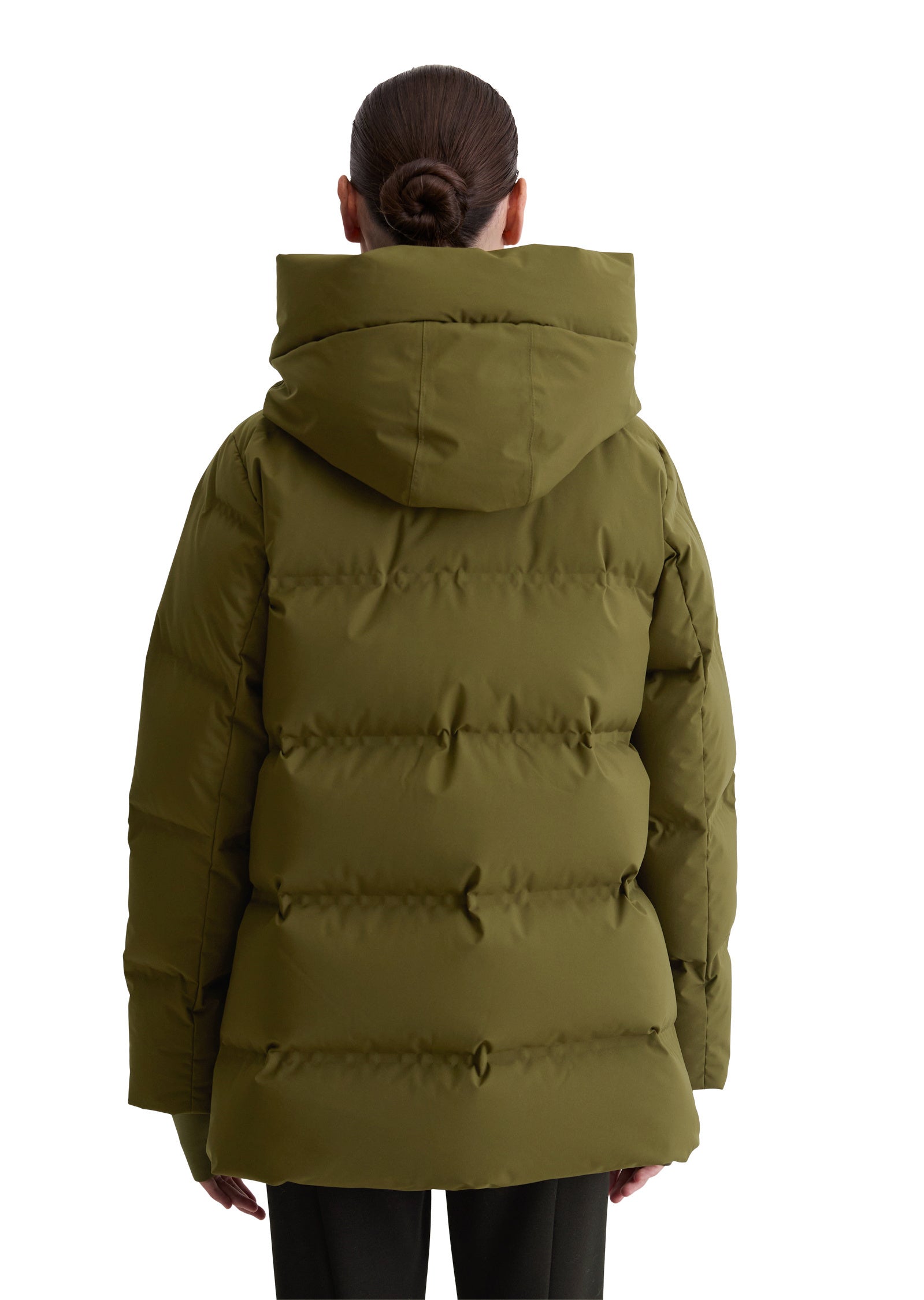 Daunenjacke mit Kapuze - 490-mossy olive - Grün