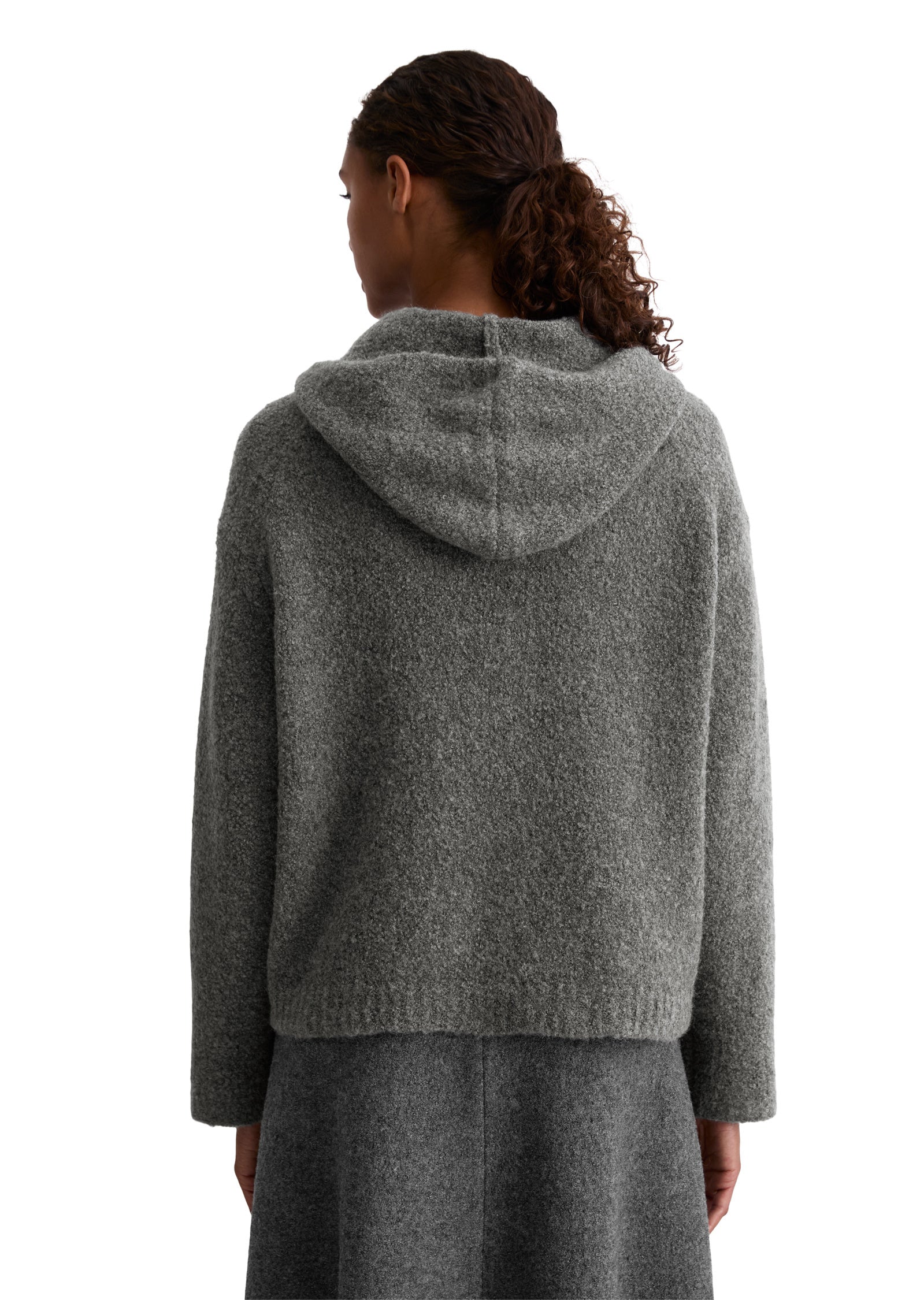 Blouclé-Hoodie Loose Fit - 927-rocky grey melange - Grau
