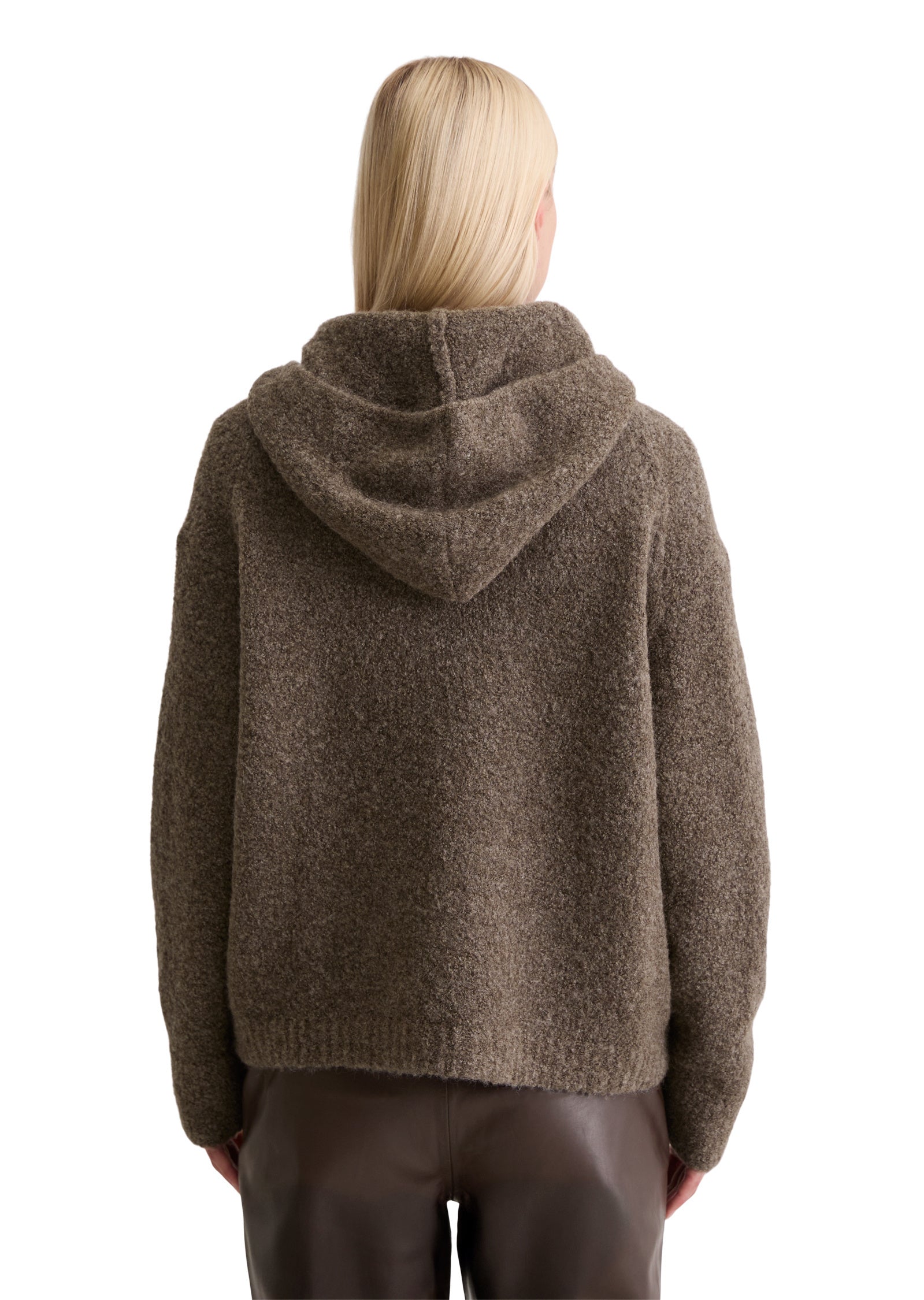 Strickpullover aus Schurwollmix - 785-shaded brown melange - Braun