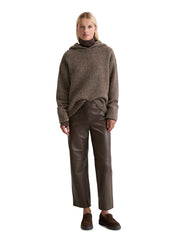 Strickpullover aus Schurwollmix - 785-shaded brown melange - Braun