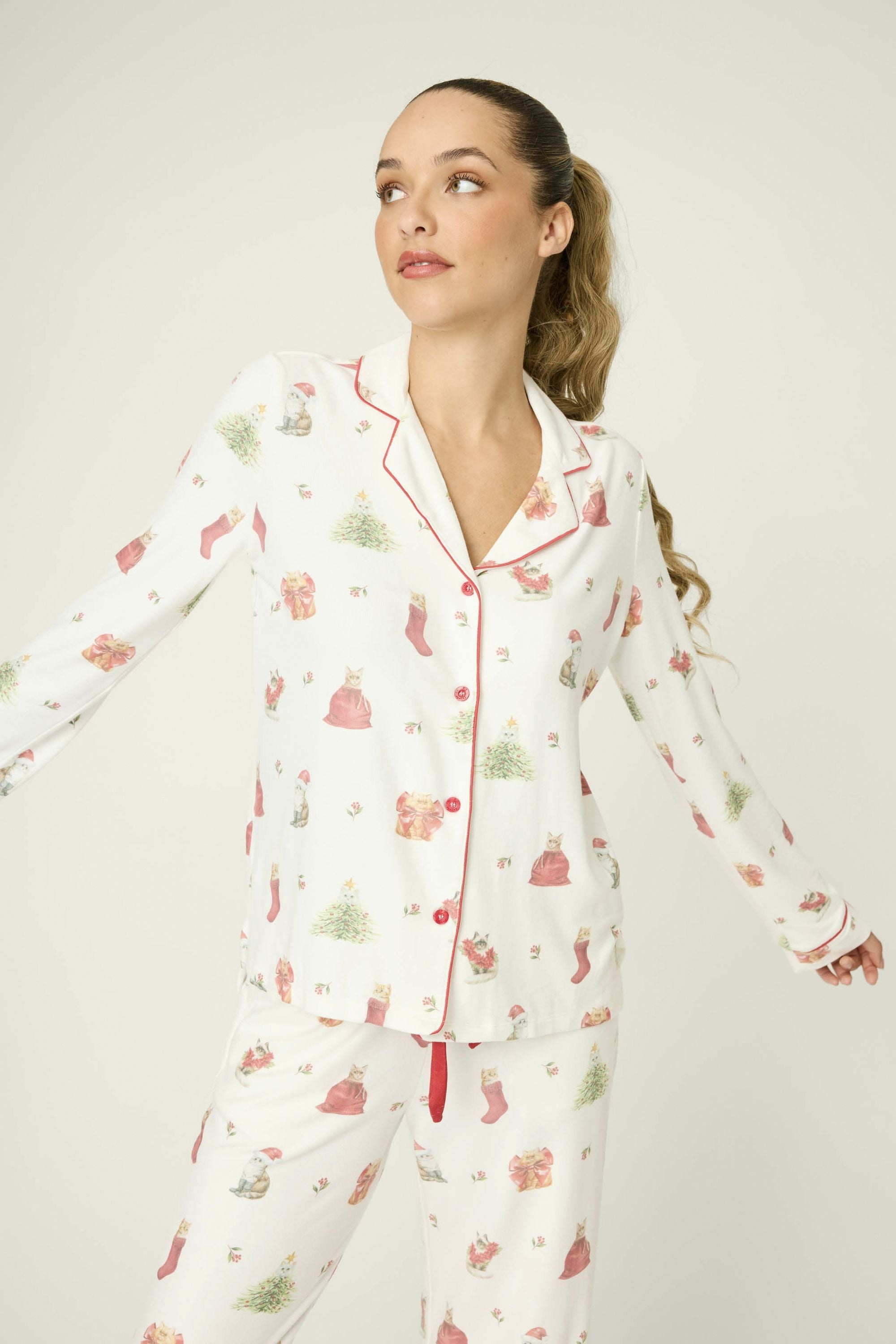 Pyjama-Set aus Butter-Jersey - 102-off-white - Weiß