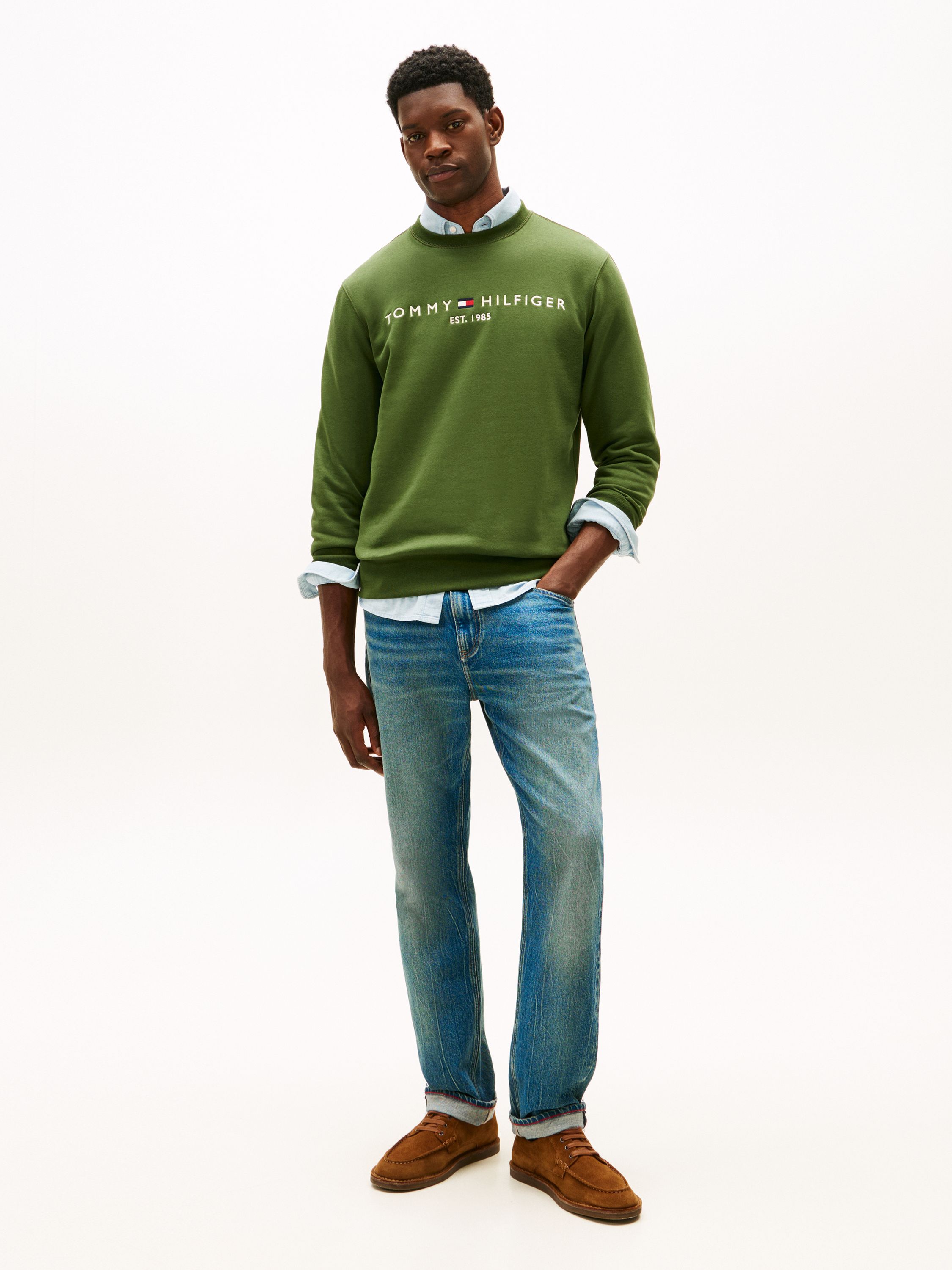 Sweatshirt aus Baumwollmix - L01-GREEN - Grün