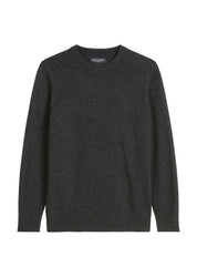 Strickpullover aus Wollmix Regular Fit - 989-dark grey melange - Grau