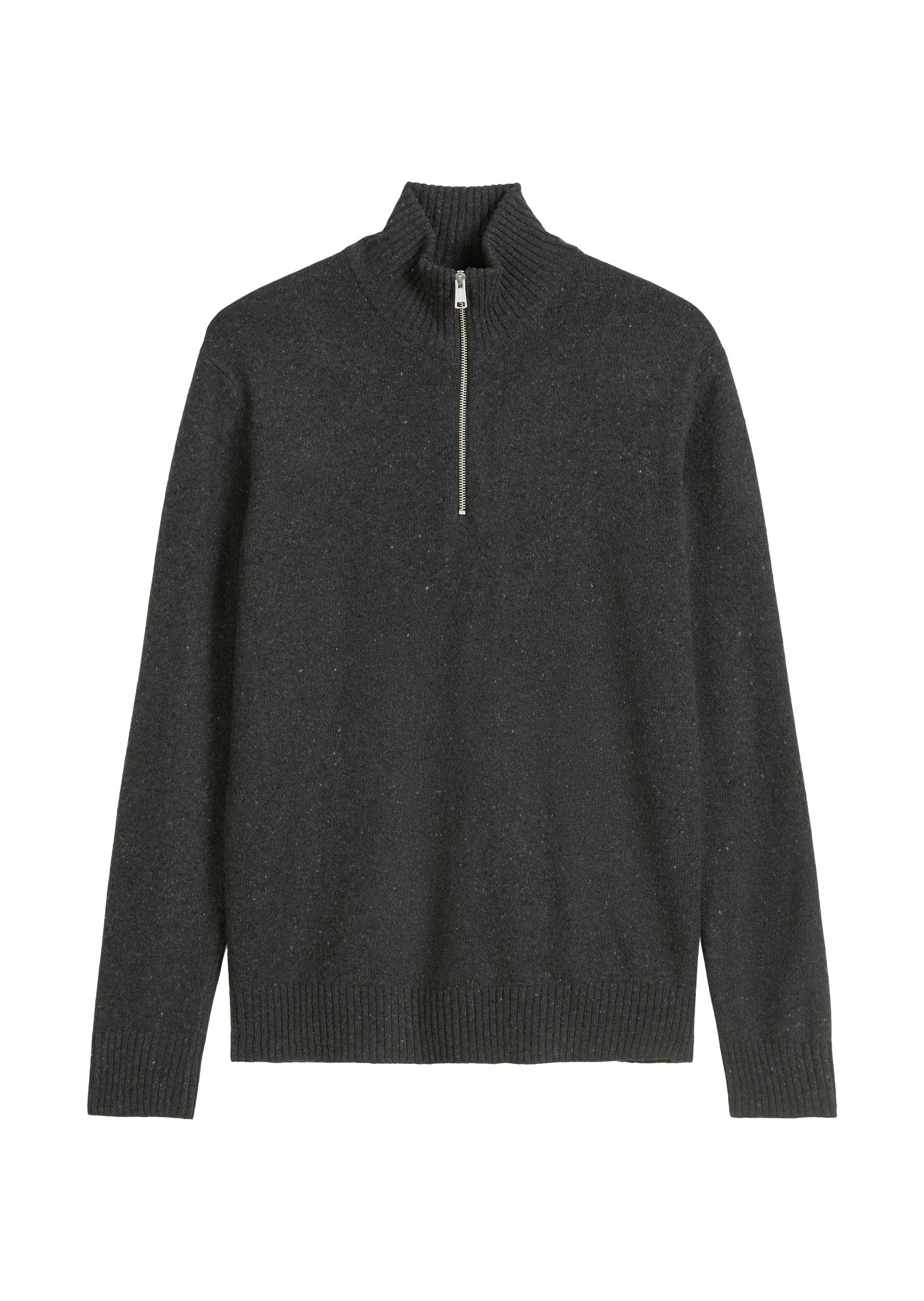 Strickpullover aus Wollmix - 989-dark grey melange - Grau