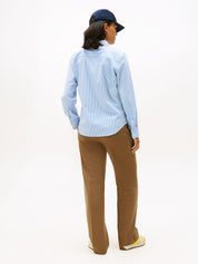 Bluse gestreift aus Baumwolle - 0BC-BLUE - Blau