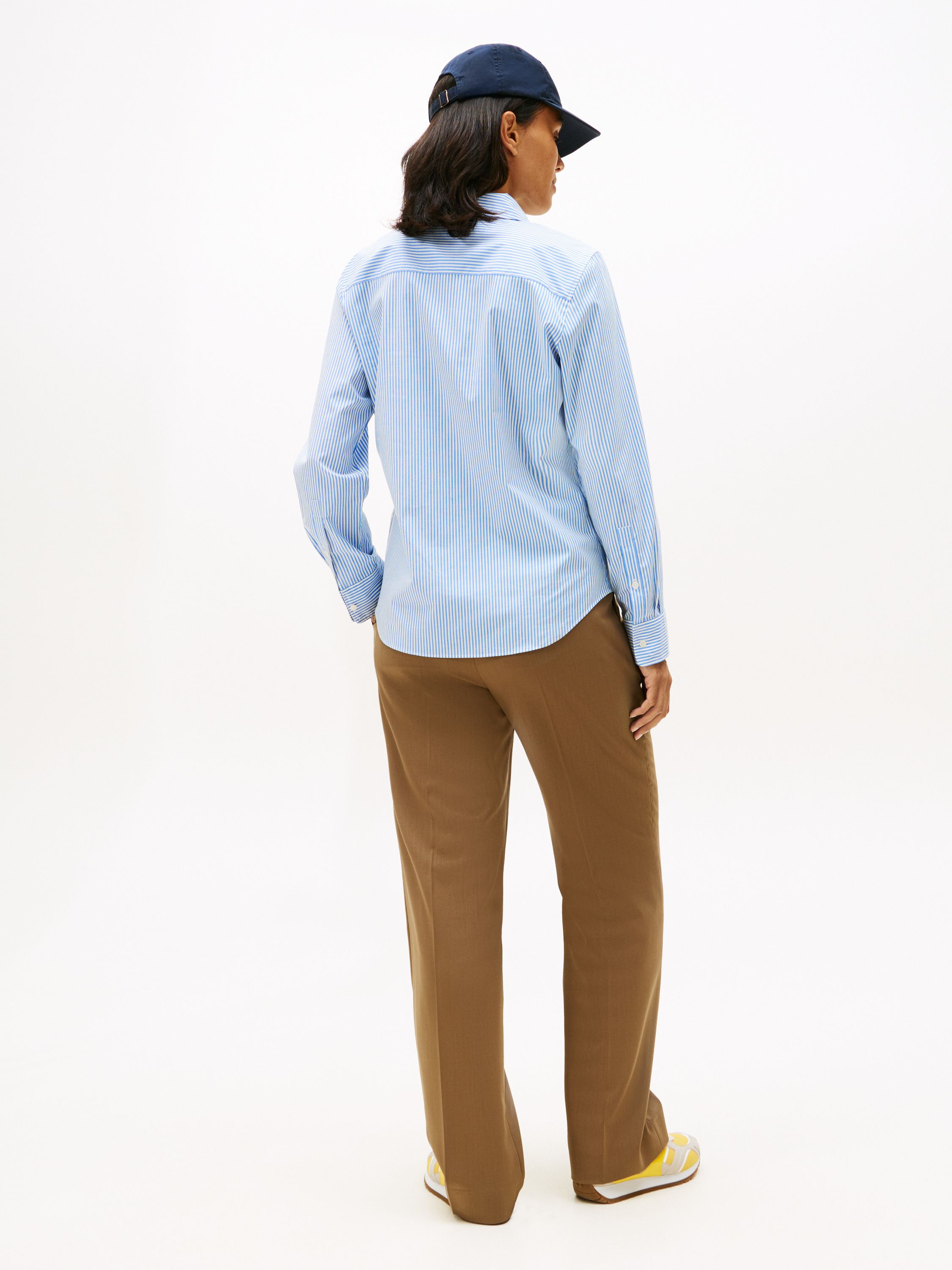 Bluse gestreift aus Baumwolle - 0BC-BLUE - Blau