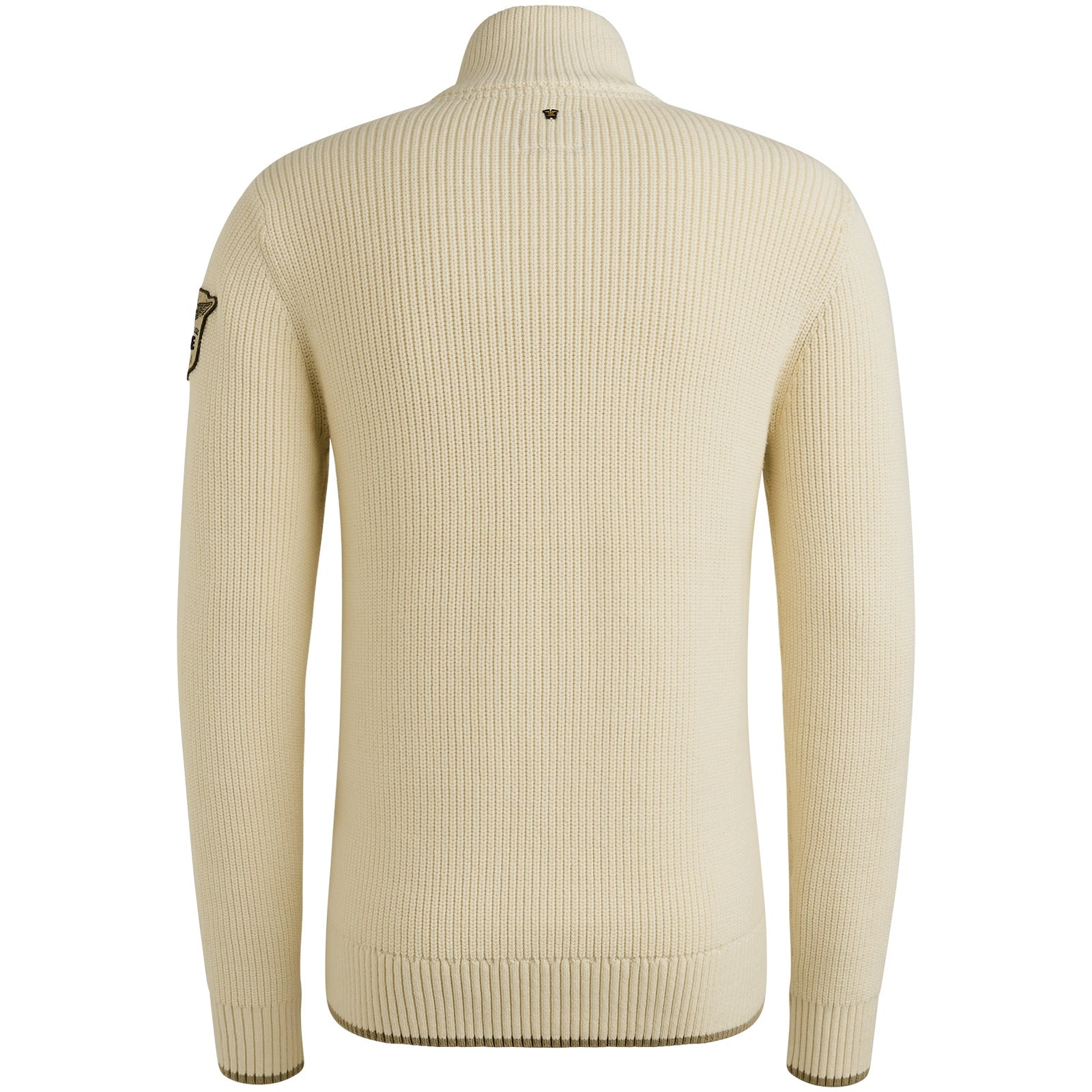 Strickpullover mit Troyerkragen - 7013-Bone White - Creme