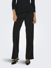 Schlupfhose Wide Leg - Black/SILVER LUREX - Schwarz