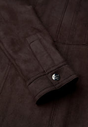 Velourskleid Midi mit V-Ausschnitt - 16866-deep roast brown - Braun