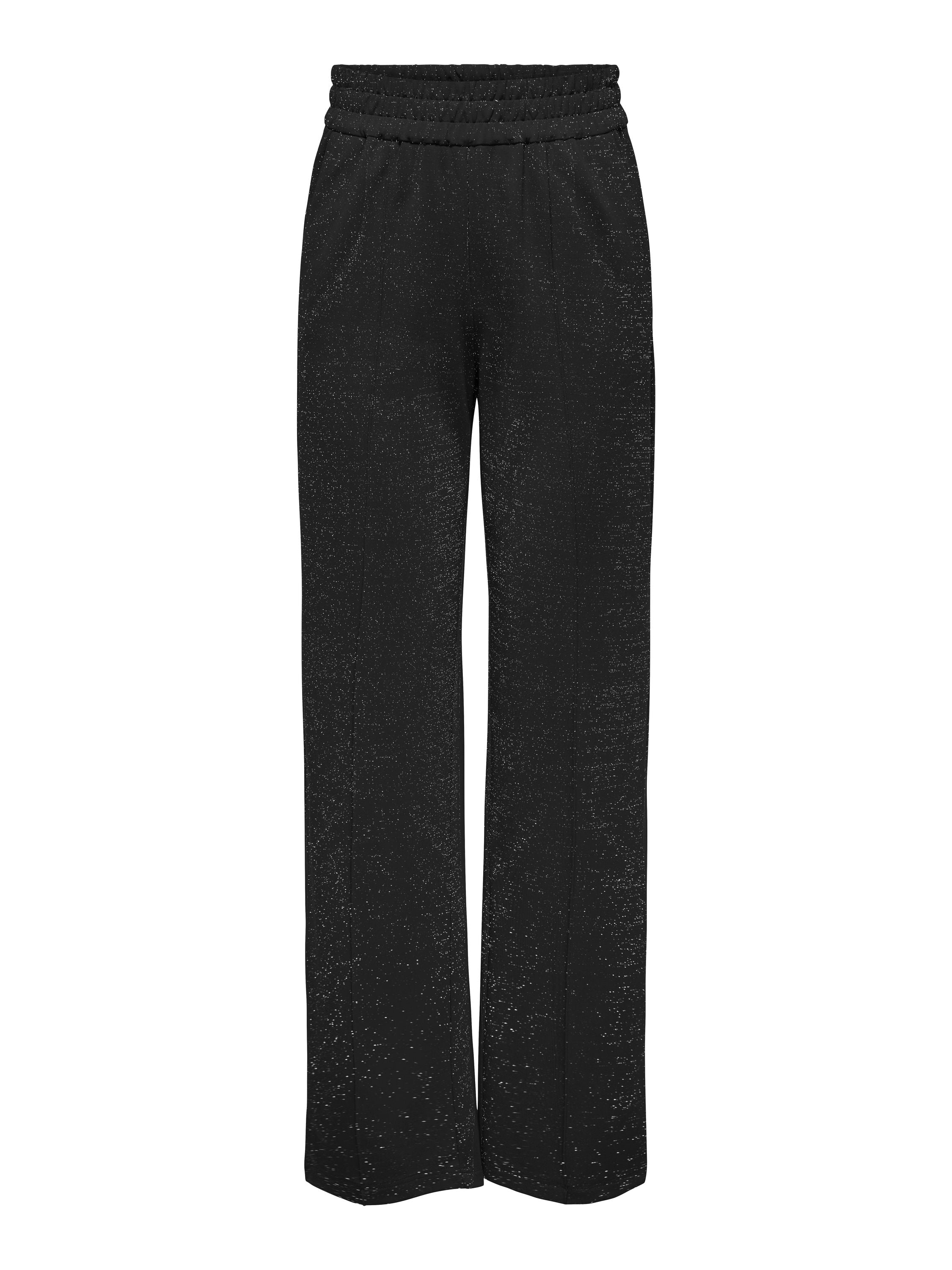 Schlupfhose Wide Leg - Black/SILVER LUREX - Schwarz