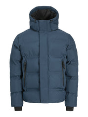 Steppjacke mit Kapuze - Titan - Blau