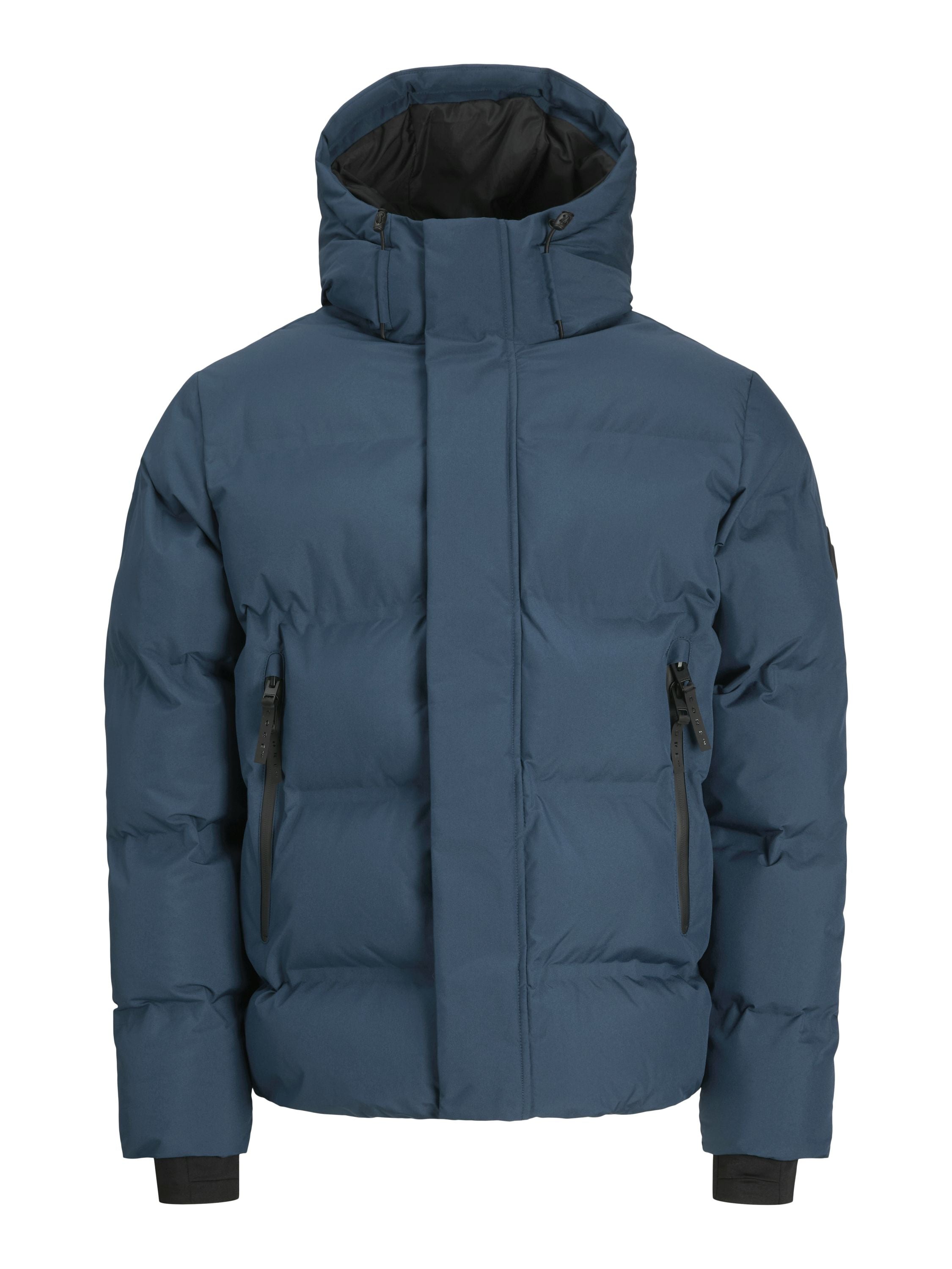 Steppjacke mit Kapuze - Titan - Blau