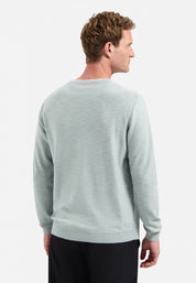 Pullover aus Baumwolle - 138-Dusty Blue - Grün