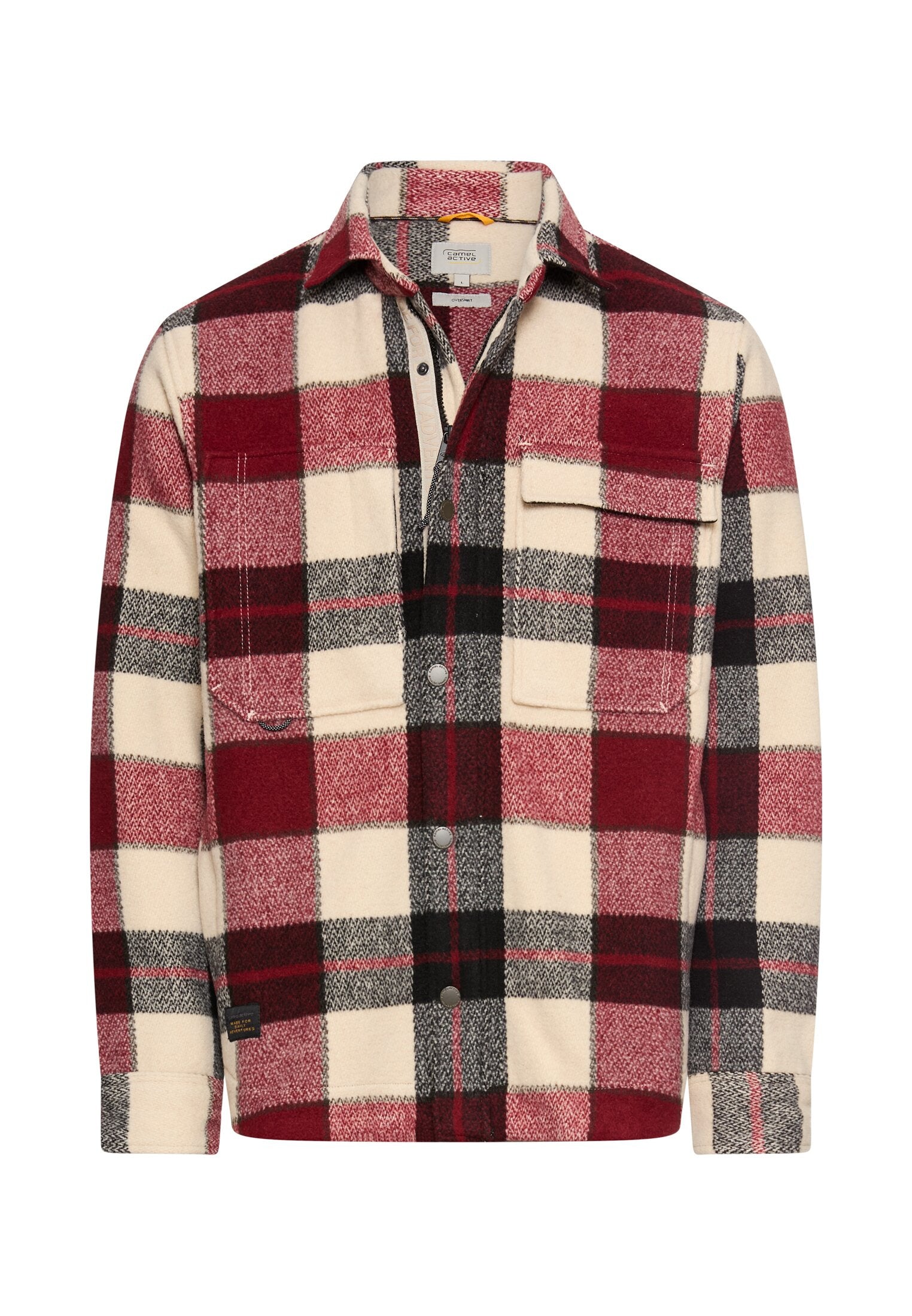 Overshirt aus Wollmix - 57-Amber Red - Rot