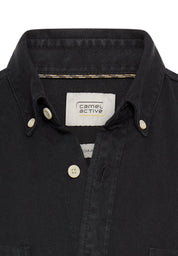 Freizeithemd Regular Fit - 88-Asphalt - Schwarz