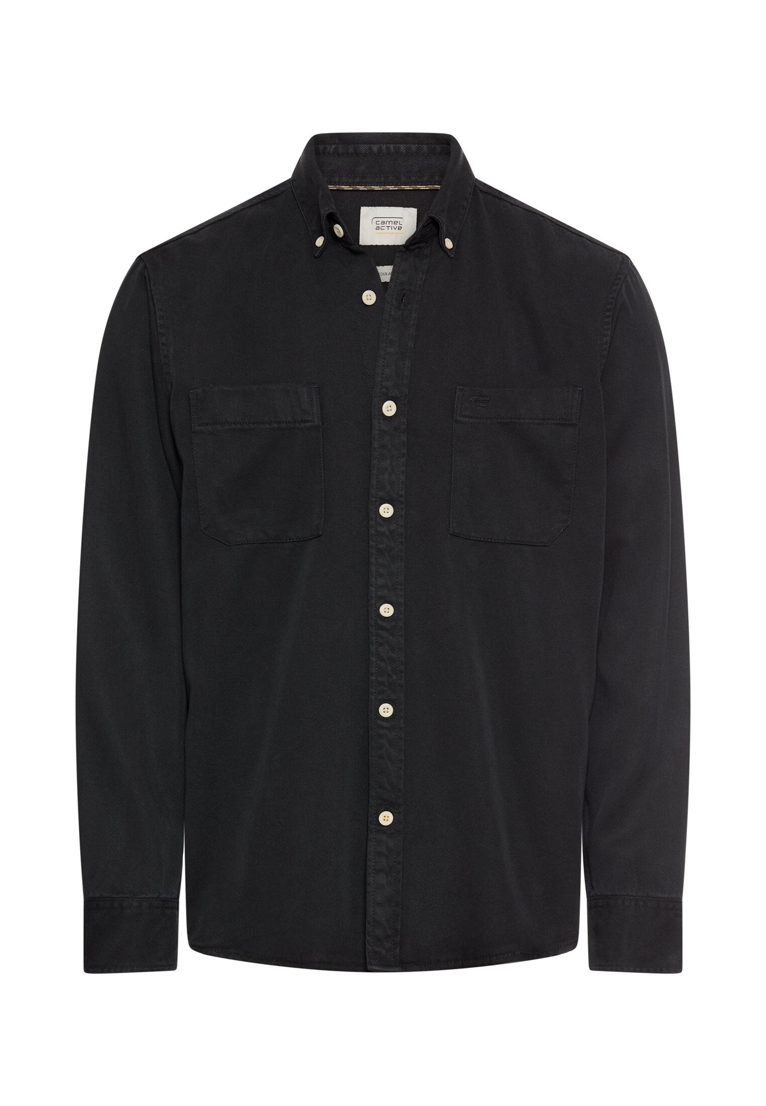 Freizeithemd Regular Fit - 88-Asphalt - Schwarz