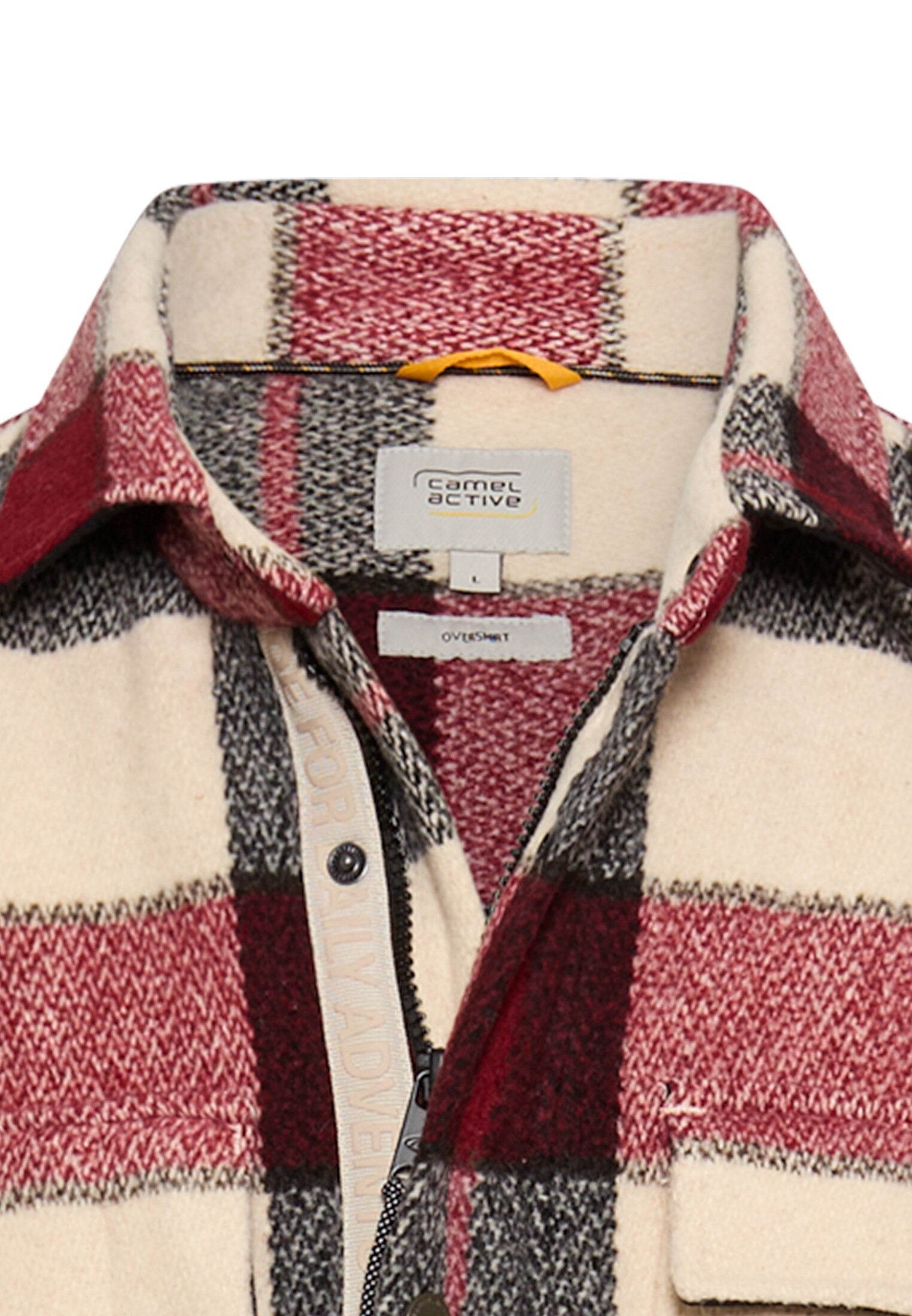 Overshirt aus Wollmix - 57-Amber Red - Rot