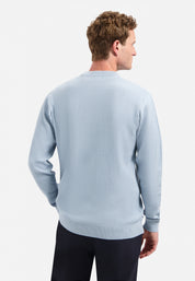 Strickpullover aus Baumwollmix - 138-Dusty Blue - Blau