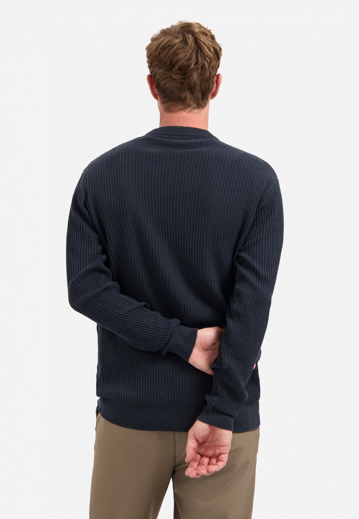 Strickpullover aus Baumwollmix - 078-Night - Blau