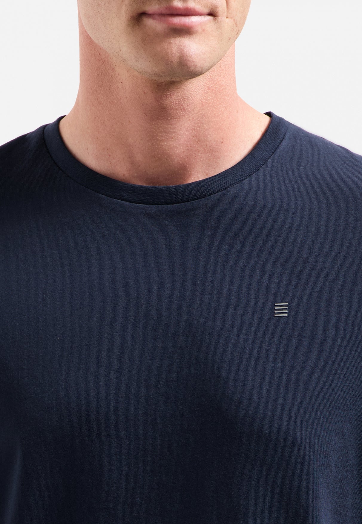 T-Shirt Rundhals - 078-Night - Blau