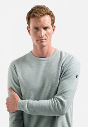 Pullover aus Baumwolle - 138-Dusty Blue - Grün