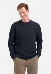 Strickpullover aus Baumwollmix - 078-Night - Blau