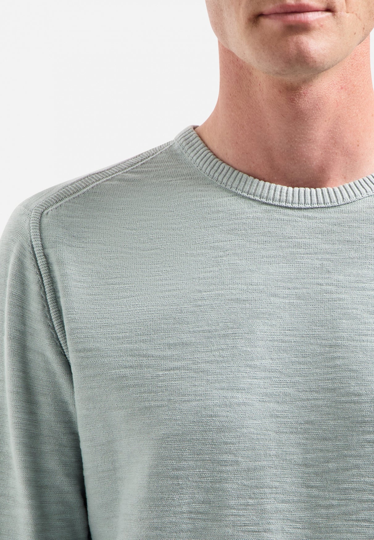 Pullover aus Baumwolle - 138-Dusty Blue - Grün