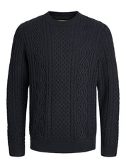 Strickpullover aus Baumwollmix - Dark Navy - Blau