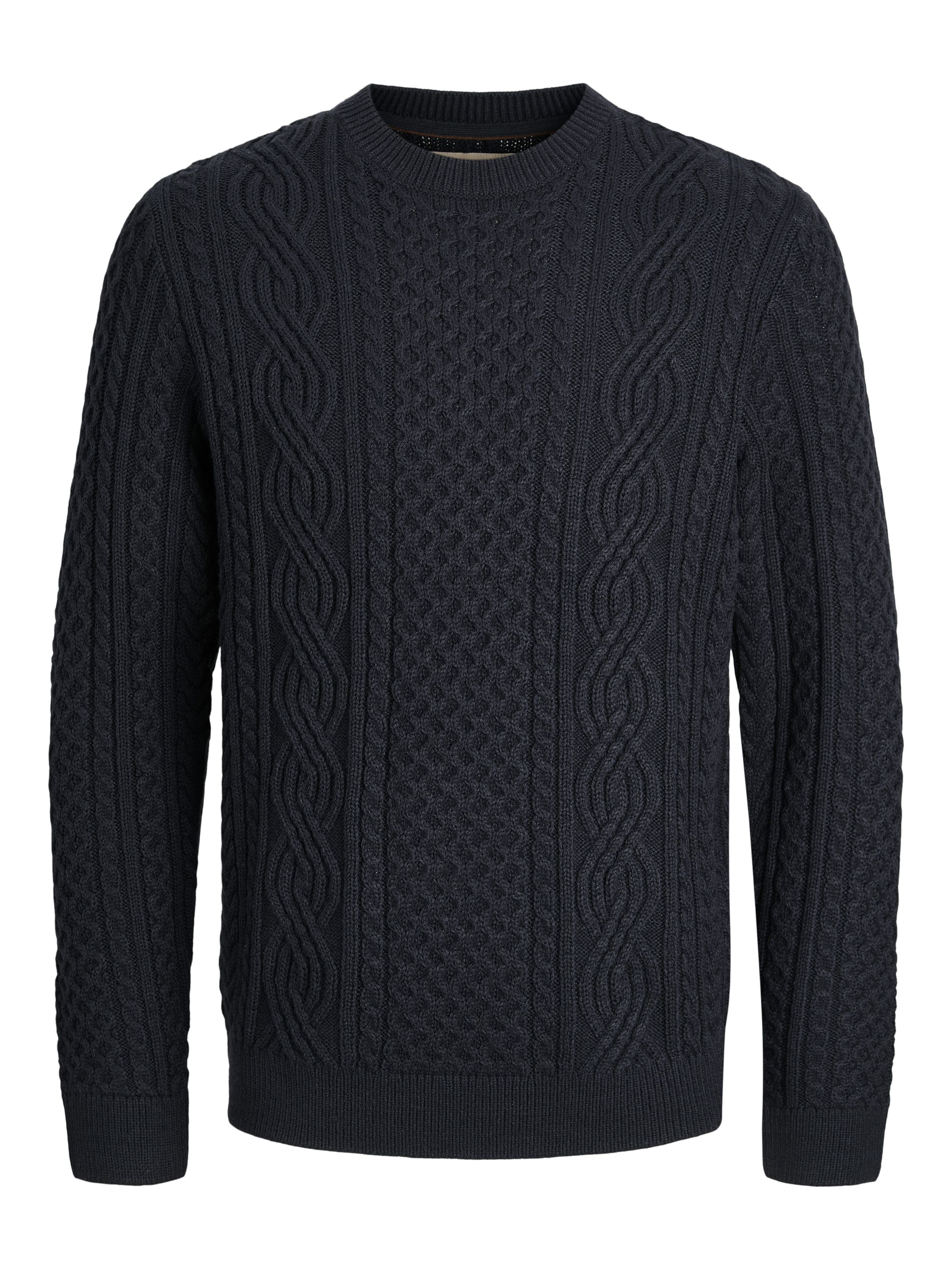 Strickpullover aus Baumwollmix - Dark Navy - Blau