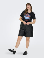 T-Shirt COCA COLA aus Bio-Baumwolle - Black/HOLIDAYS ARE COMING - Schwarz