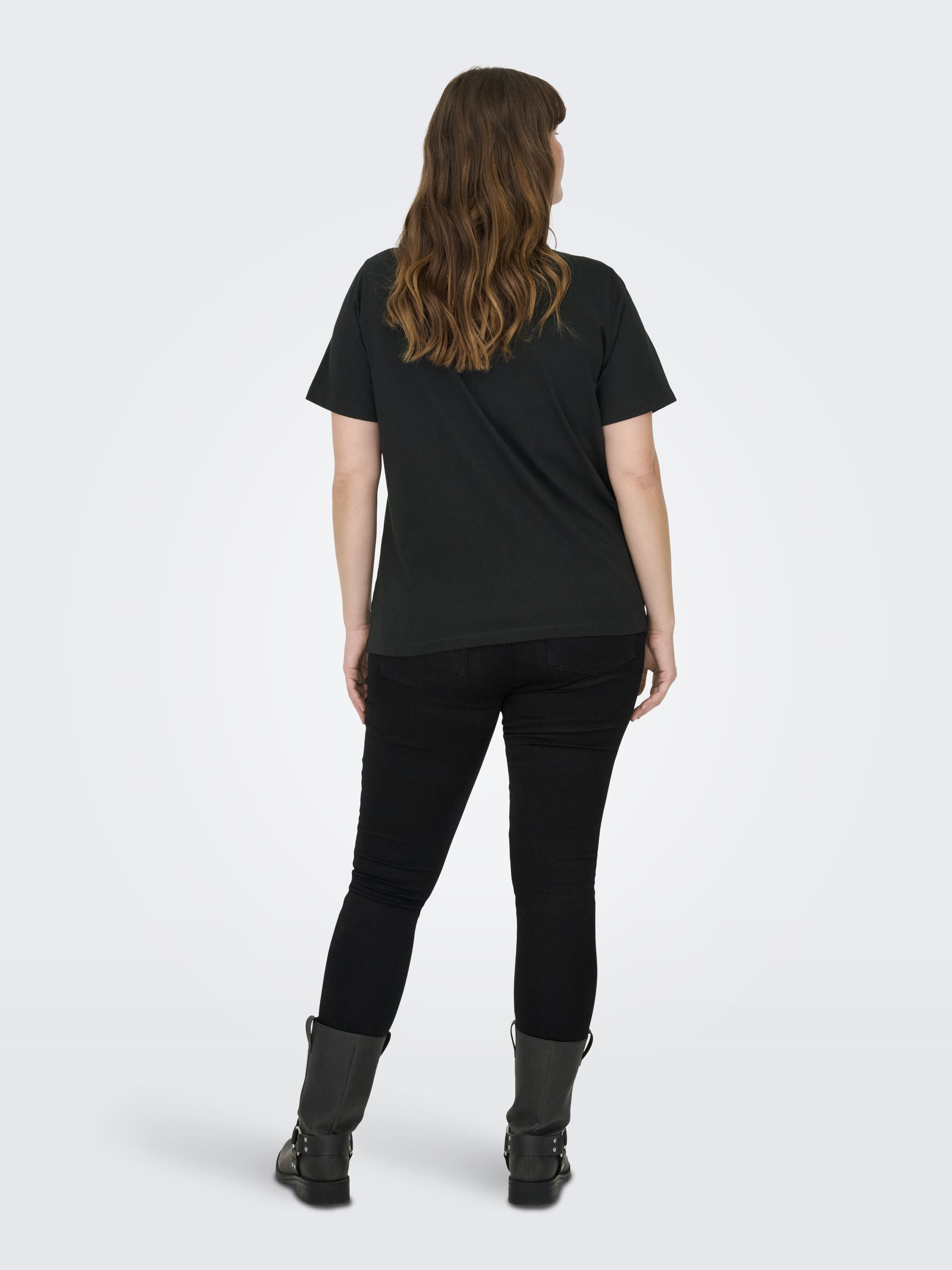 T-Shirt aus Bio-Baumwolle - Black/MERRY CHRSTMAS - Schwarz