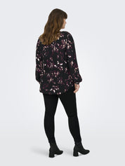 Bluse INDIGO LIFE aus Viskose - Black/SPOTLIGHT - Schwarz