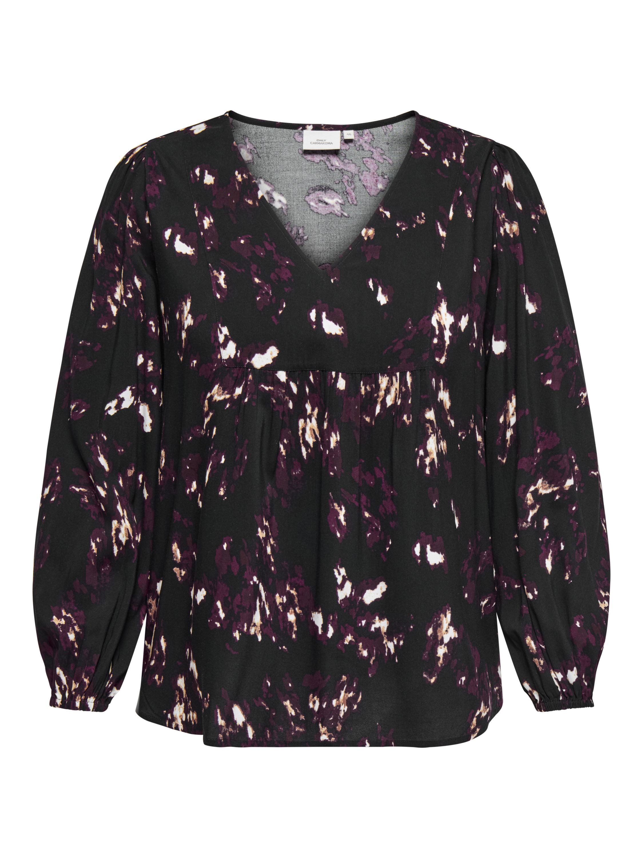 Bluse INDIGO LIFE aus Viskose - Black/SPOTLIGHT - Schwarz