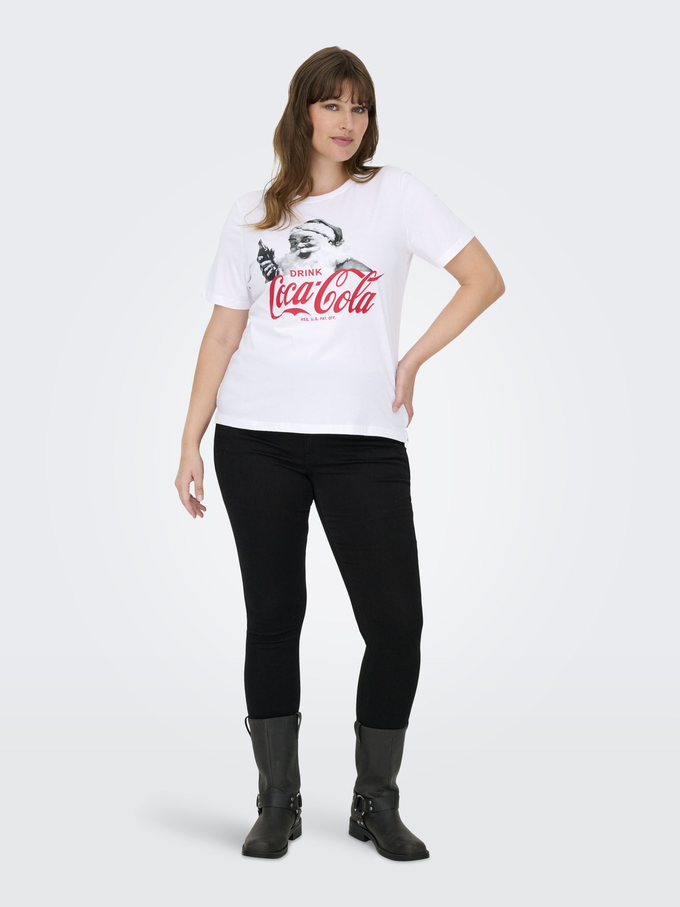T-Shirt COCA COLA aus Bio-Baumwolle - White/COCA COLA SANTA - Weiß