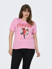 T-Shirt COCA COLA aus Bio-Baumwolle - Sachet Pink/SANTAAND DEER - Pink