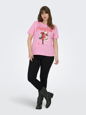 T-Shirt COCA COLA aus Bio-Baumwolle - Sachet Pink/SANTAAND DEER - Pink