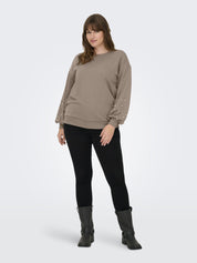 Pullover - Mountain Trail/PEARLS ON SLEEV - Braun