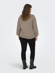 Pullover - Mountain Trail/PEARLS ON SLEEV - Braun