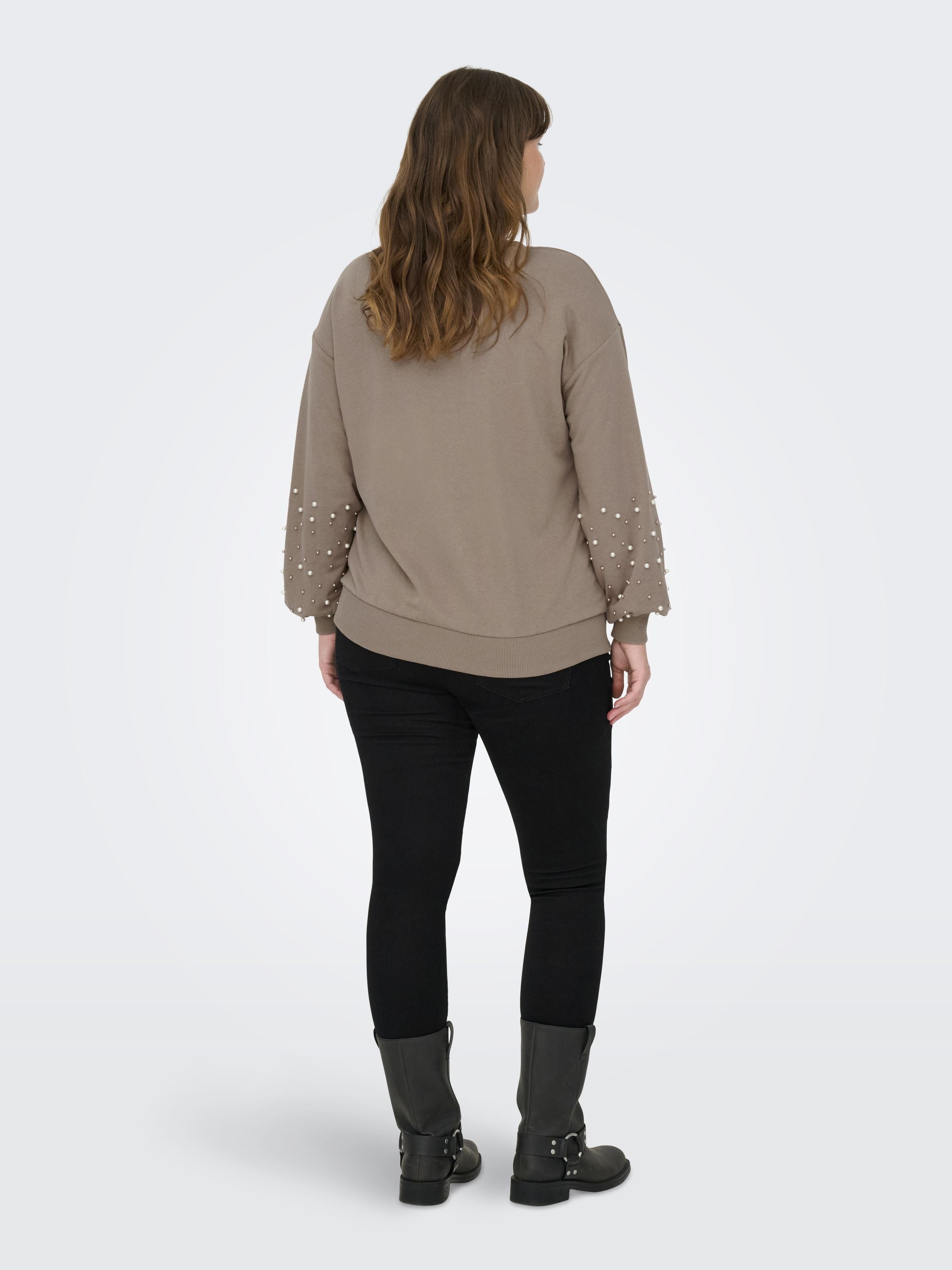 Pullover - Mountain Trail/PEARLS ON SLEEV - Braun