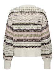 Strickpullover gemustert - Pumice Stone/JAQUARD - Creme