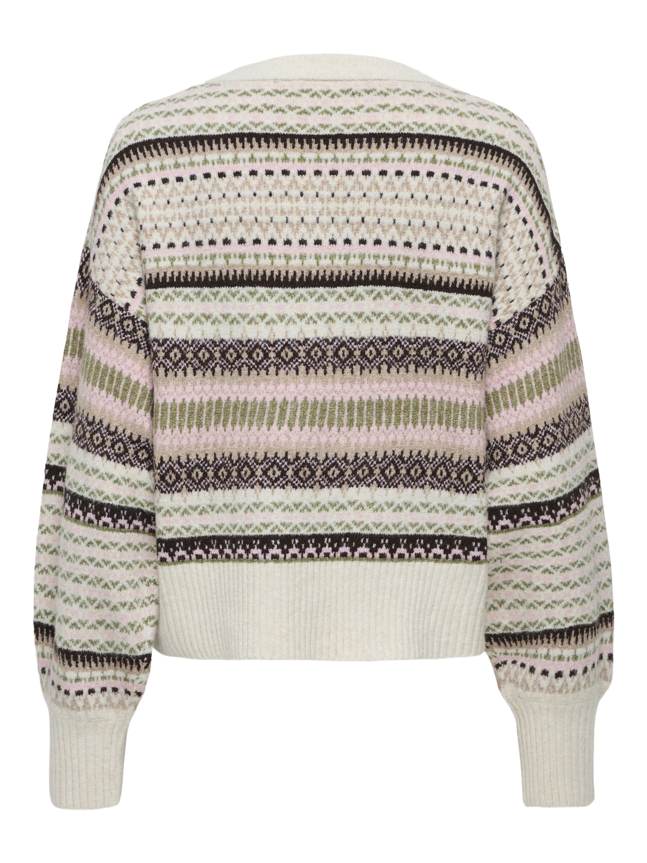 Strickpullover gemustert - Pumice Stone/JAQUARD - Creme