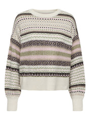 Strickpullover gemustert - Pumice Stone/JAQUARD - Creme