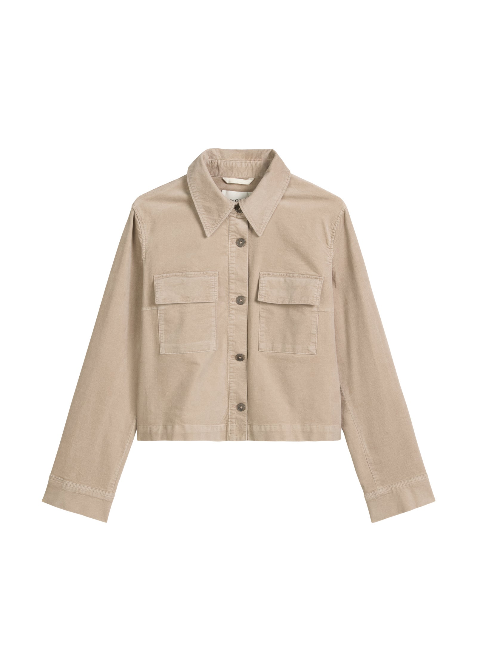 Samt-Overshirt Regular Fit - 911-chalky mauve - Beige