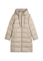 Daunenmantel mit Kapuze - 911-chalky mauve - Creme