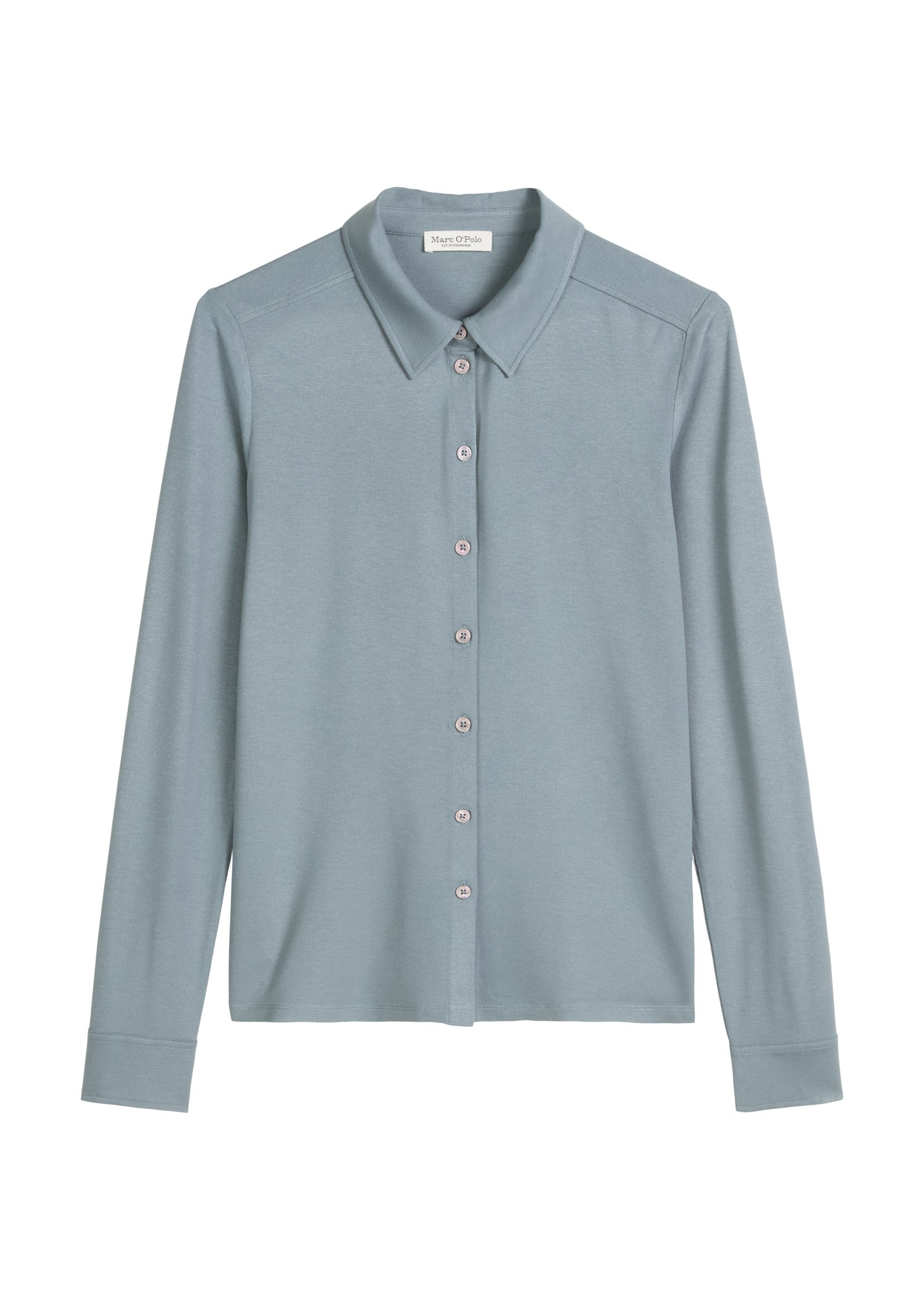 Langarmshirt aus Viskose - 857-slate blue - Blau