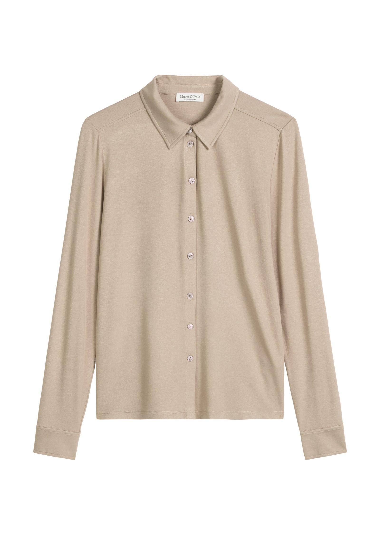 Langarmshirt aus Viskose - 0660-Chalky Mauve - Beige