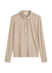 Langarmshirt aus Viskose - 0660-Chalky Mauve - Beige