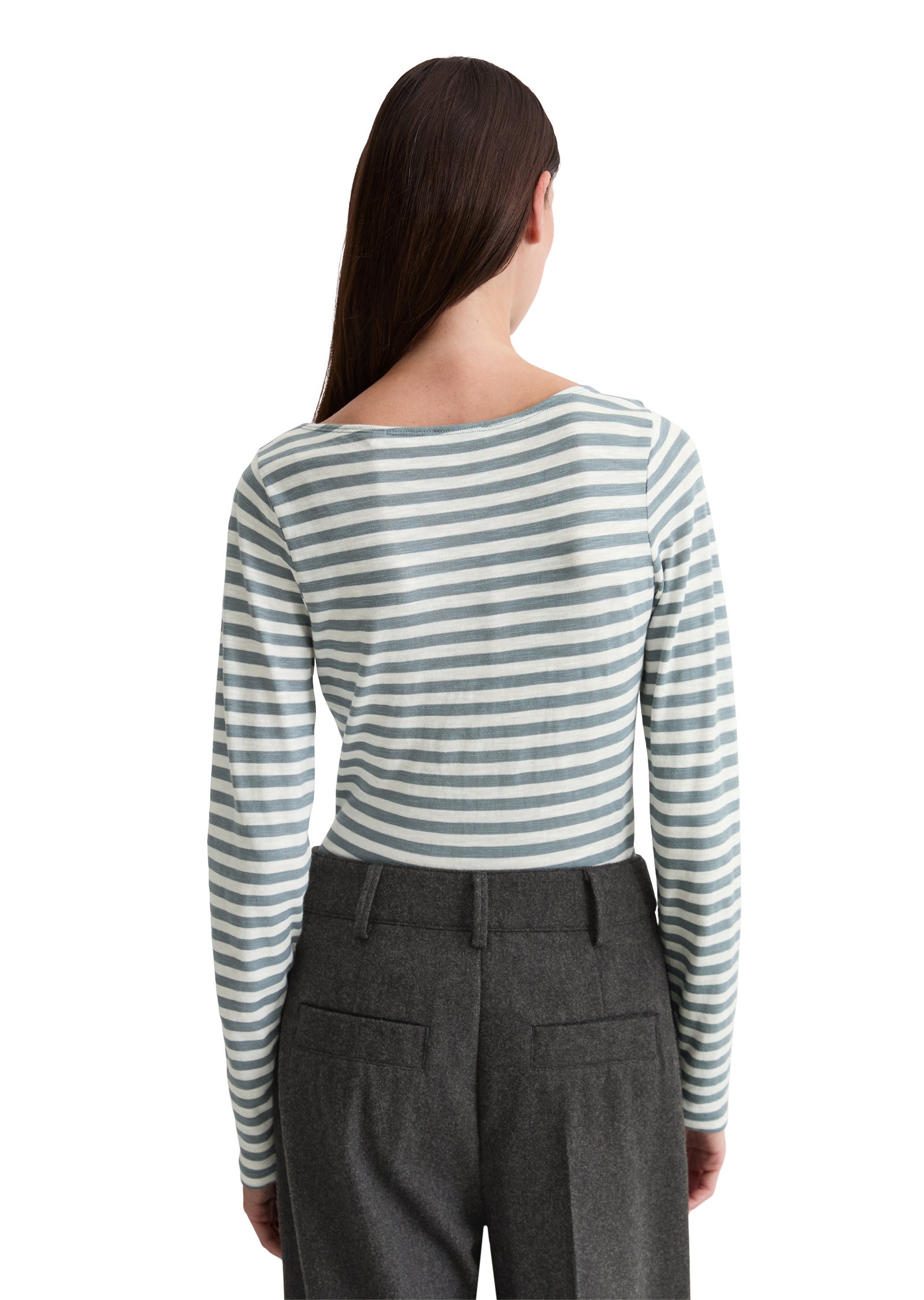Langarmshirt gestreift - H79-multi/ slate blue - Blau