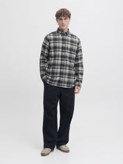 Flanellhemd Regular Fit - Charcoal Gray - Grau